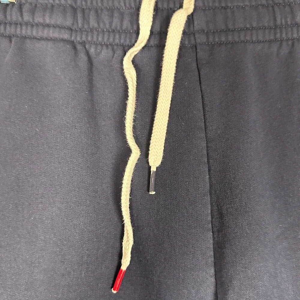 Lacoste Sport Pants Men XL Navy Blue Fleece Jogger Sweatpants Tricolor Croc Logo
